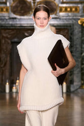 Turtleneck Sleeveless Knitted Sweater